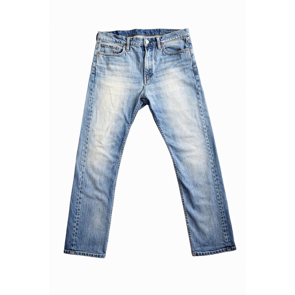 Levi’s 513 Jeans 38x30 Light Wash Distressed Faded Straight Fit Denim